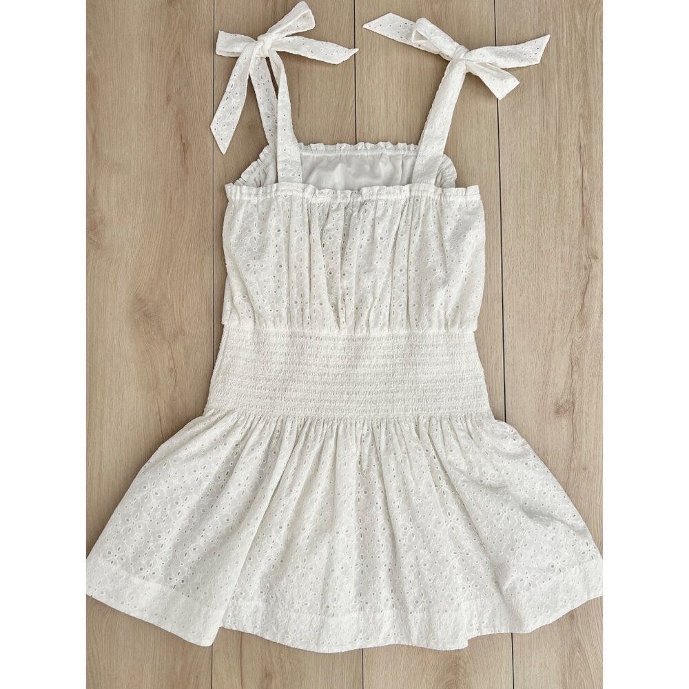 NWT Ramy Brook 100% Cotton Laurel White Eyelet Embroidered Retro Mini Dress XL - Picture 13 of 13